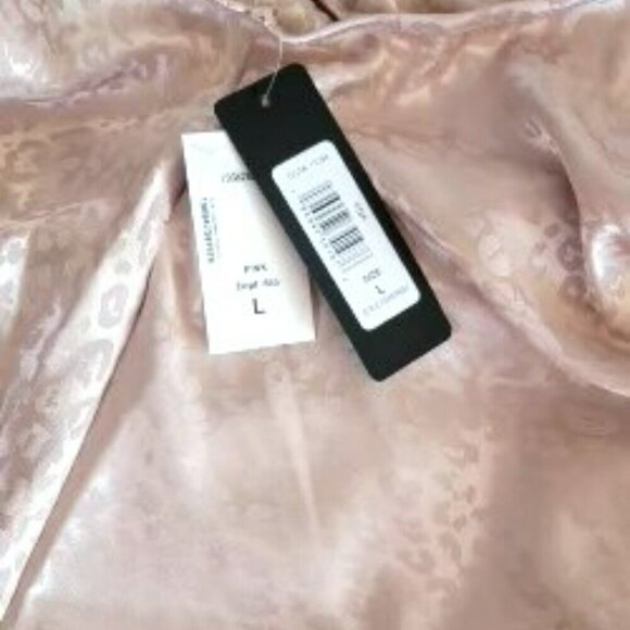NWT Bebe Animal Print Mauve Pink Slip Dress Sleeveless Silky Feel in Size Large - Picture 6 of 7